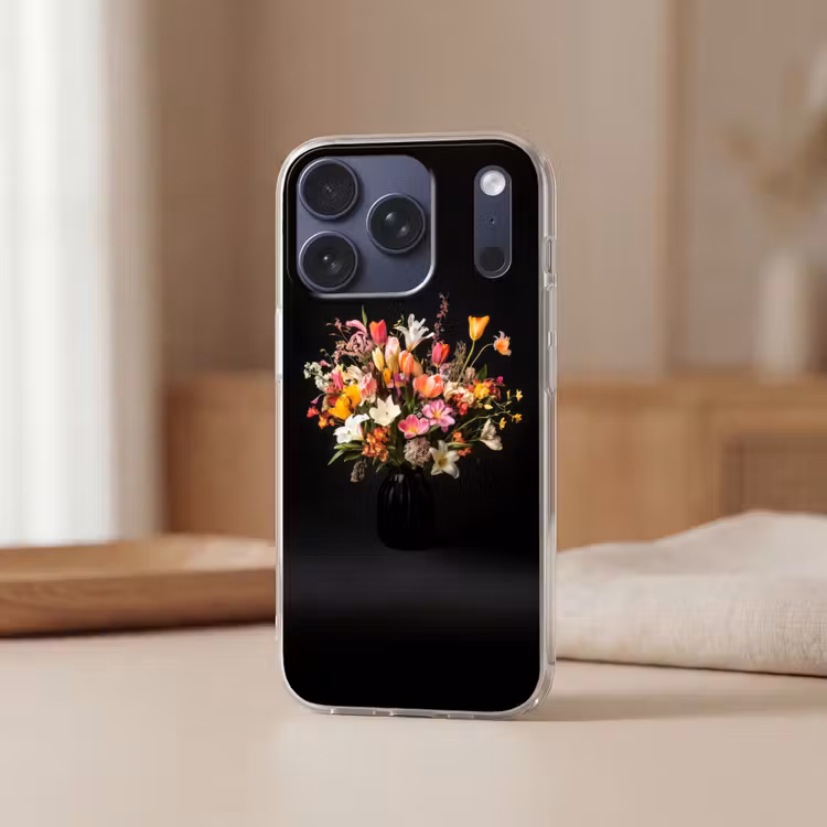 Vaas - Bloemen - Tulpen Telefoonhoesje iPhone 17 Pro klein -sfeer2