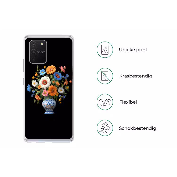 Vaas - Boeket - Bloemen - Kleur Telefoonhoesje Samsung Galaxy S10 Lite klein -specsS10Lite