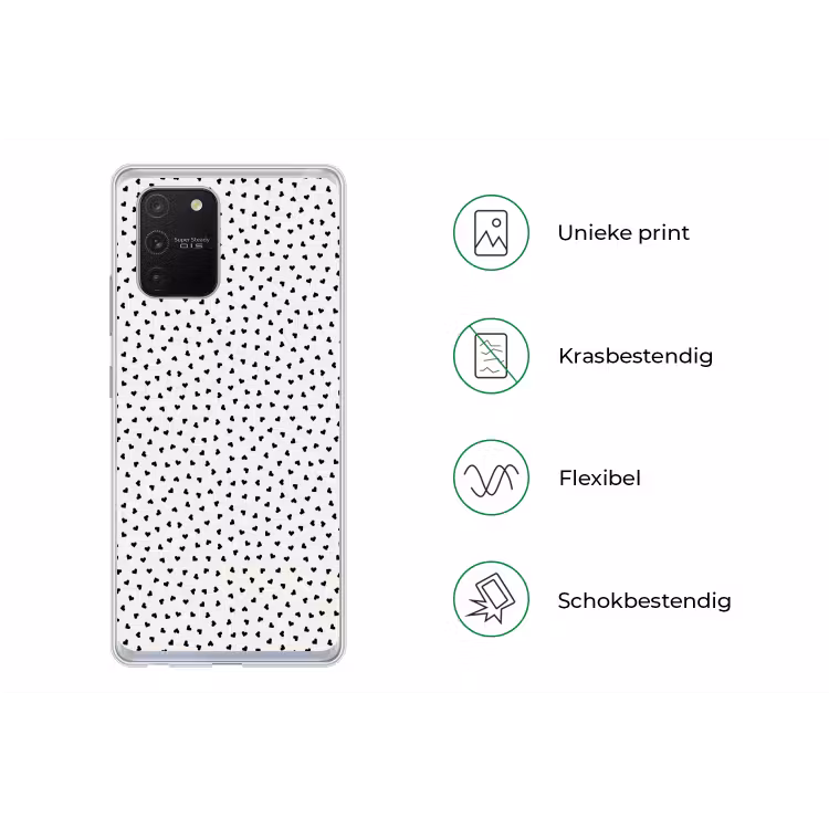 Valentijn - Liefde - Zwart - Wit Telefoonhoesje Samsung Galaxy S10 Lite klein 364 -specsS10Lite