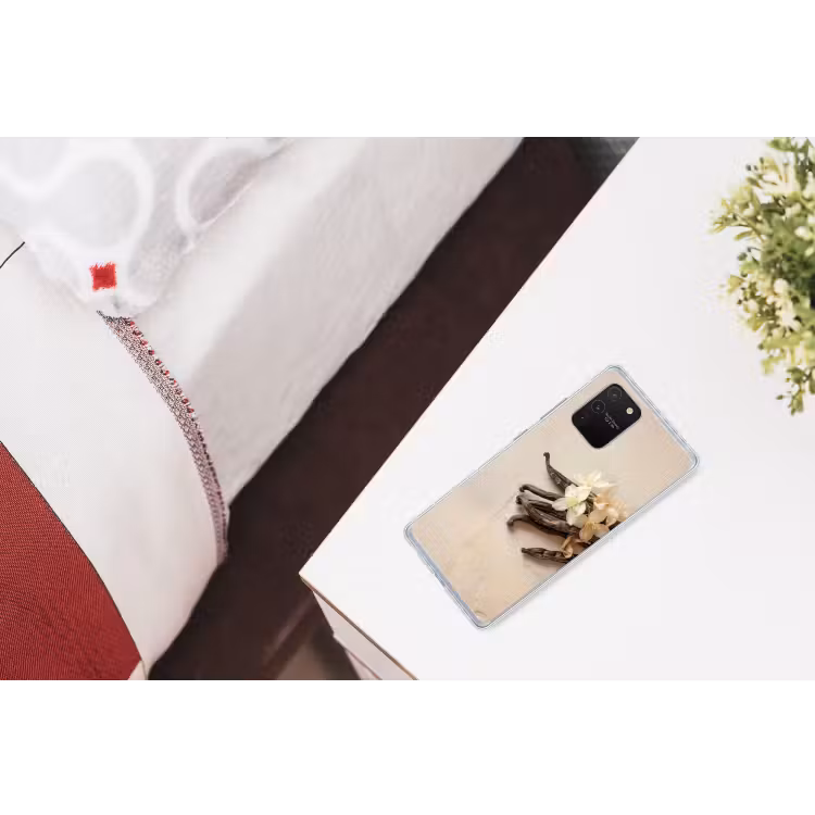 Vanille - Bloemen - Beige Telefoonhoesje Samsung Galaxy S10 Lite klein -kamerS10Lite