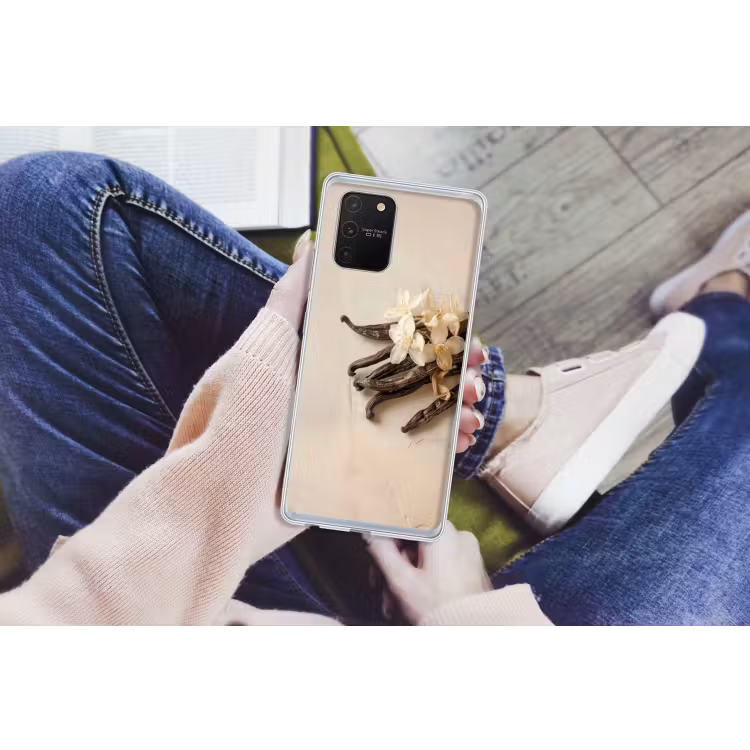 Vanille - Bloemen - Beige Telefoonhoesje Samsung Galaxy S10 Lite klein -handS10Lite