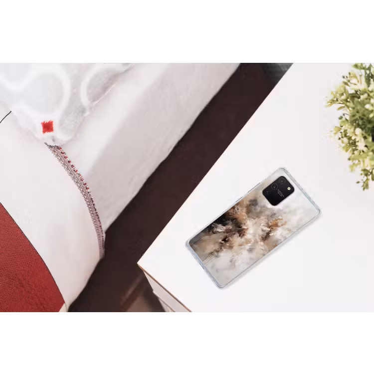 Verf - Abstract - Beige - Kunst Telefoonhoesje Samsung Galaxy S10 Lite klein -kamerS10Lite