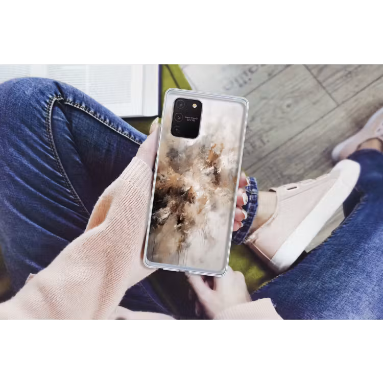 Verf - Abstract - Beige - Kunst Telefoonhoesje Samsung Galaxy S10 Lite klein -handS10Lite