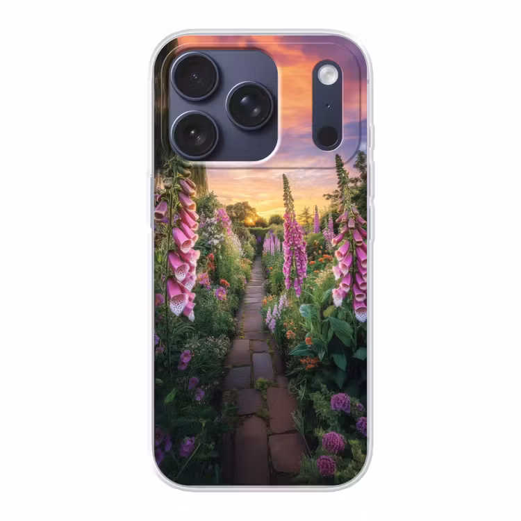 Vingerhoedskruid - Bloemen - Tuin Telefoonhoesje iPhone 17 Pro klein -3d