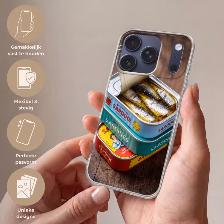 Telefoonhoesje - Vis - Blikjes - Keuken - Vis - Blikjes - Keuken Telefoonhoesje iPhone 17 Pro klein