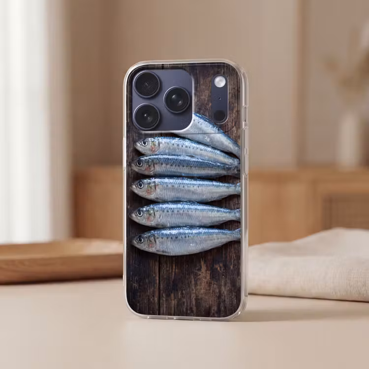 Telefoonhoesje - Vis - Hout - Eten - Vis - Hout - Eten Telefoonhoesje iPhone 17 Pro klein
