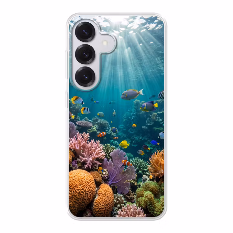 Vis - Koraal - Oceaan - Natuur - Kleurrijk Telefoonhoesje Samsung Galaxy S26 klein -3d