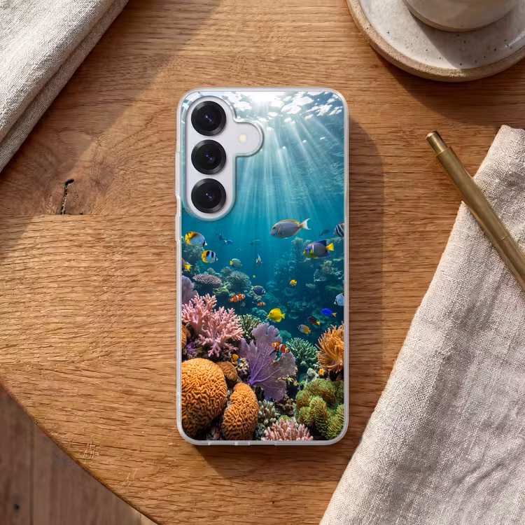 Vis - Koraal - Oceaan - Natuur - Kleurrijk Telefoonhoesje Samsung Galaxy S26 klein -sfeer1