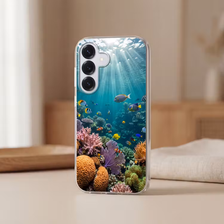 Vis - Koraal - Oceaan - Natuur - Kleurrijk Telefoonhoesje Samsung Galaxy S26 klein -sfeer2