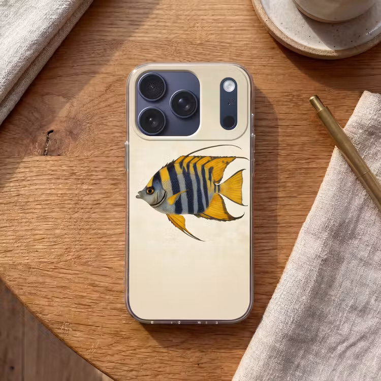 Vis - Sierlijk - Vinnen - Illustratie Telefoonhoesje iPhone 17 Pro klein -sfeer1