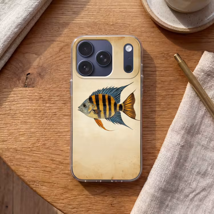 Vis - Tropisch - Strepen - Vinnen Telefoonhoesje iPhone 17 Pro klein -sfeer1