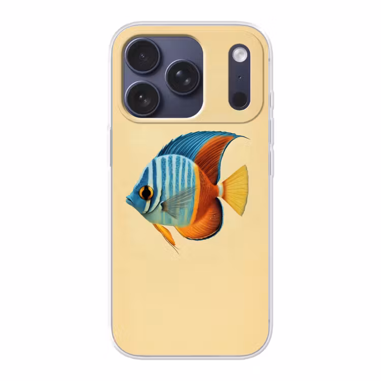 Vis - Vinnen - Blauw - Ogen Telefoonhoesje iPhone 17 Pro klein -3d