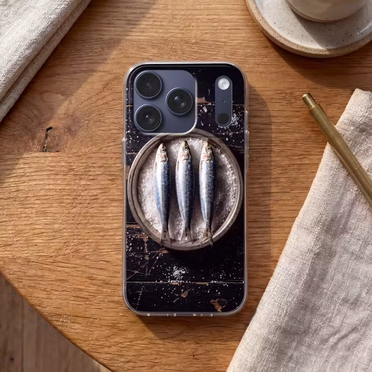 Telefoonhoesje - Vis - Zout - Eten - Vis - Zout - Eten Telefoonhoesje iPhone 17 Pro klein