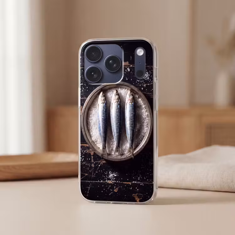 Telefoonhoesje - Vis - Zout - Eten - Vis - Zout - Eten Telefoonhoesje iPhone 17 Pro klein
