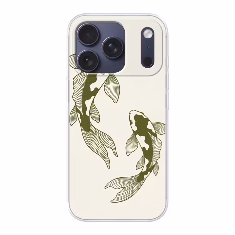 Vis - Zwemmend - Groen - Abstract - Dieren Telefoonhoesje iPhone 17 Pro klein -3d