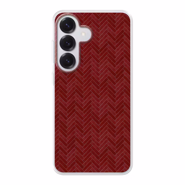 Visgraat - Wandtegel - Bordeaux - Rood Telefoonhoesje Samsung Galaxy S26 klein 975 -3d