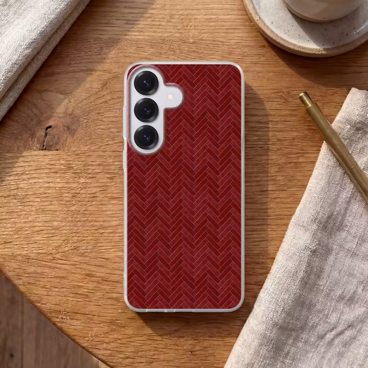 Visgraat - Wandtegel - Bordeaux - Rood Telefoonhoesje Samsung Galaxy S26 klein 975 -sfeer1