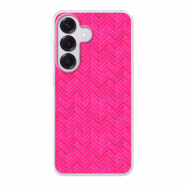 Visgraat - Wandtegel - Fuchsia - Roze Telefoonhoesje Samsung Galaxy S26 klein 975 -3d