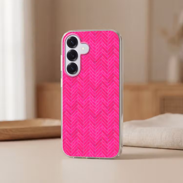 Visgraat - Wandtegel - Fuchsia - Roze Telefoonhoesje Samsung Galaxy S26 klein 975 -sfeer2