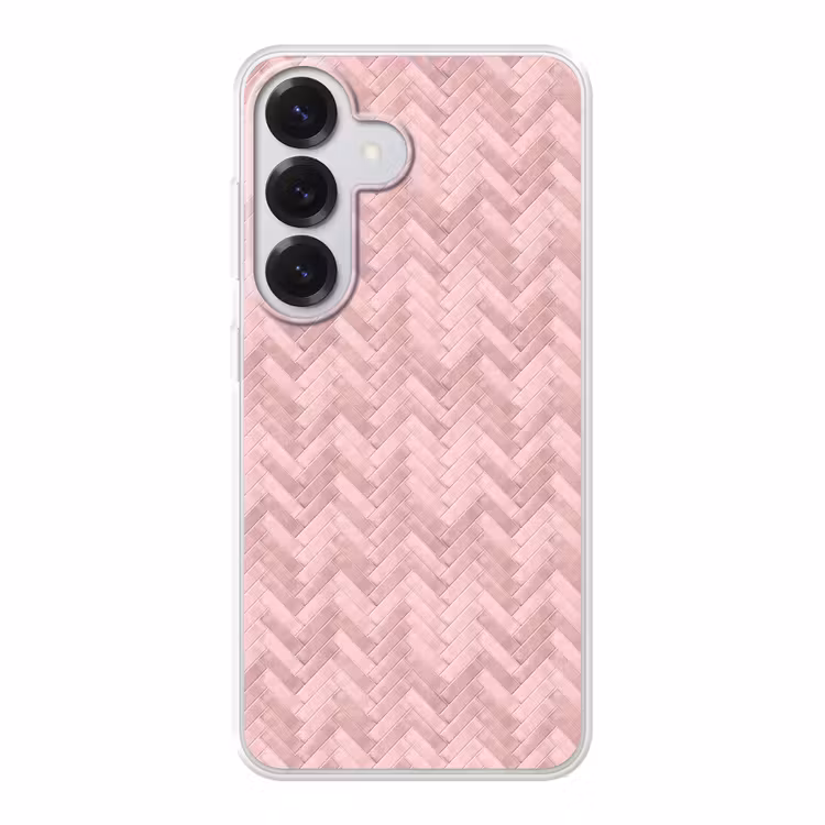 Visgraat - Wandtegel - Lichtroze Telefoonhoesje Samsung Galaxy S26 klein 975 -3d