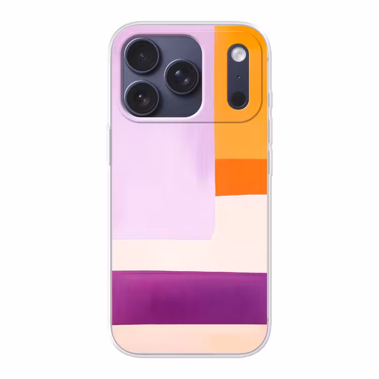 Vlakken - Abstract - Rechthoekig - Oranje Telefoonhoesje iPhone 17 Pro klein -3d