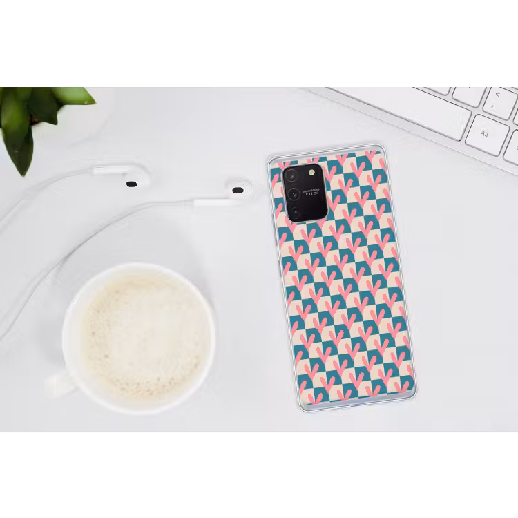 Vlakken - Hartjes - Patroon - Retro Telefoonhoesje Samsung Galaxy S10 Lite klein 364 -oordopS10Lite