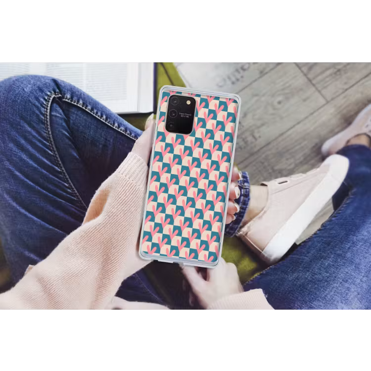 Vlakken - Hartjes - Patroon - Retro Telefoonhoesje Samsung Galaxy S10 Lite klein 364 -handS10Lite