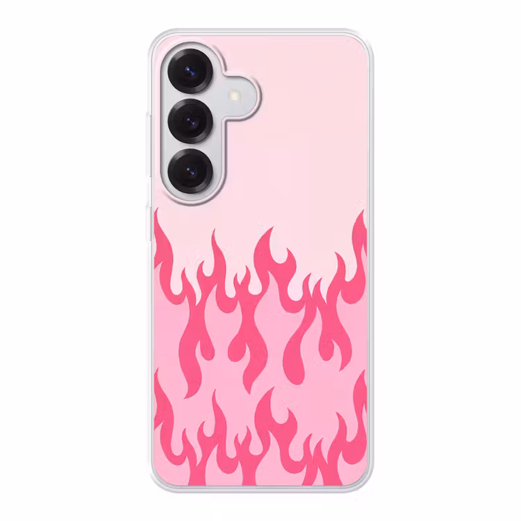 Vlammen - Patroon - Abstract - Modern - Roze Telefoonhoesje Samsung Galaxy S26 klein -3d