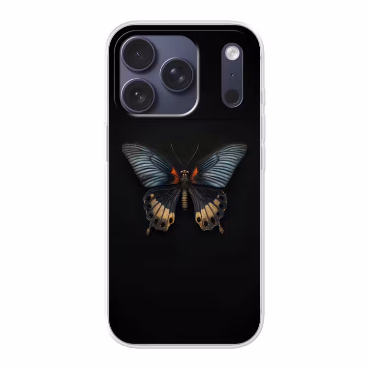 Vlinder - Metaalachtig - Geometrisch patroon Telefoonhoesje iPhone 17 Pro klein -3d