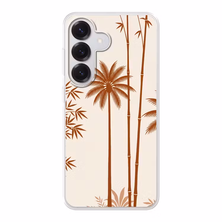 Vogel - Boom - Tropisch - Minimalistisch - Bruin Telefoonhoesje Samsung Galaxy S26 klein -3d