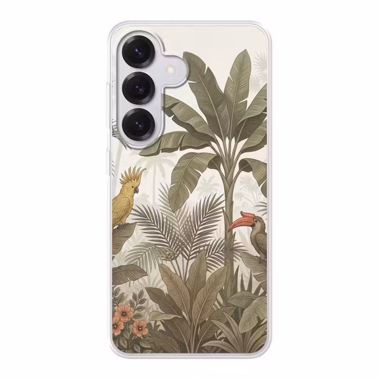Vogel - Jungle - Tropisch - Illustratie - Groen Telefoonhoesje Samsung Galaxy S26 klein -3d