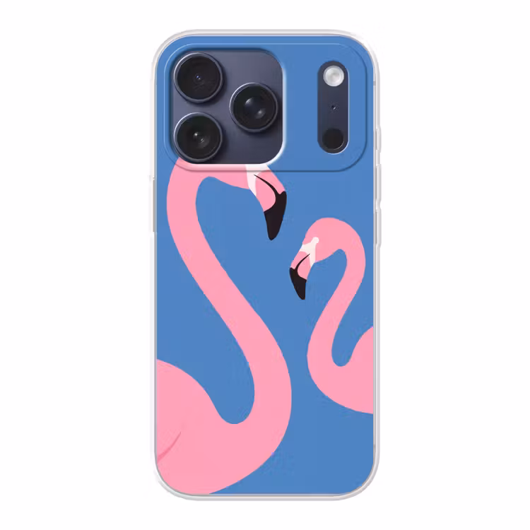 Vogel - Paar - Dieren - Modern - Roze Telefoonhoesje iPhone 17 Pro klein -3d