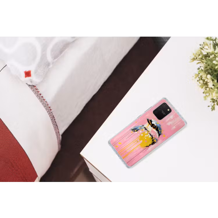 Vogel - Roze - Geel - Blauw Telefoonhoesje Samsung Galaxy S10 Lite klein -kamerS10Lite