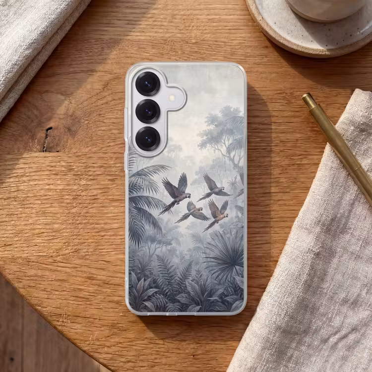 Vogel - Vliegend - Jungle - Vintage - Dieren Telefoonhoesje Samsung Galaxy S26 klein -sfeer1