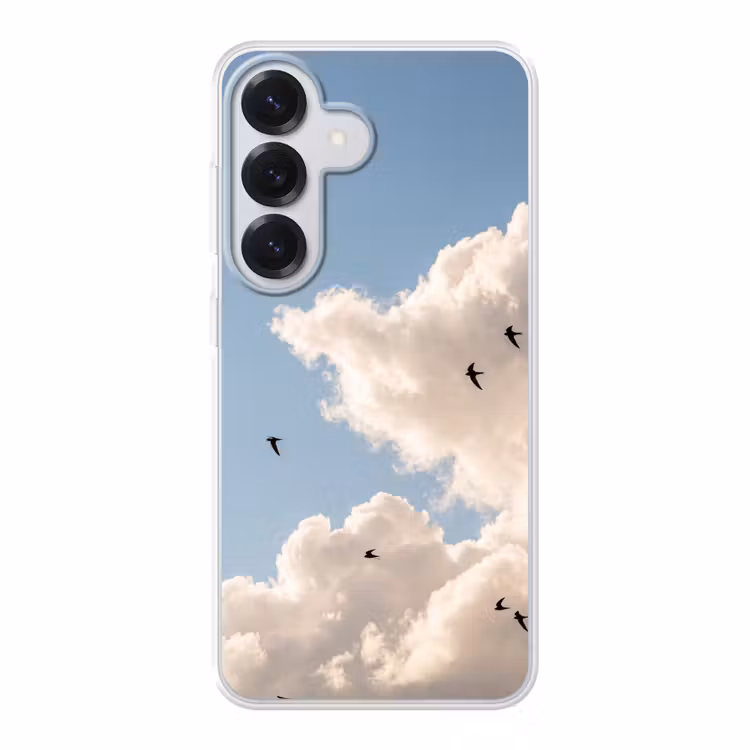 Vogel - Vlucht - Wolken - Natuur - Blauw Telefoonhoesje Samsung Galaxy S26 klein -3d
