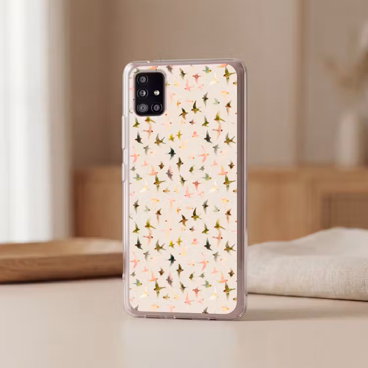 Vogels - Vliegen - Kleurrijk Telefoonhoesje Samsung Galaxy A51 5G klein 373 -sfeer2