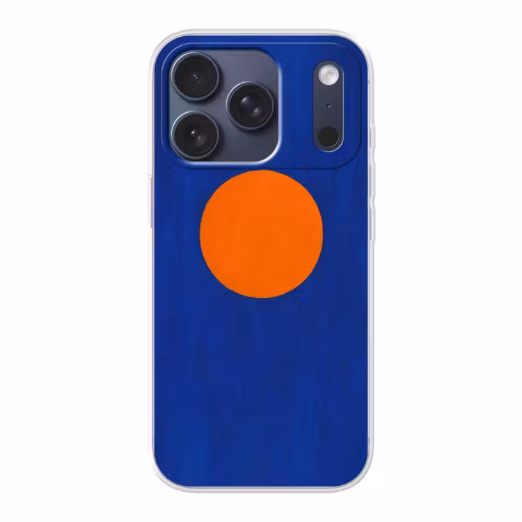 Vorm - Rond - Minimalistisch - Blauw Telefoonhoesje iPhone 17 Pro klein -3d