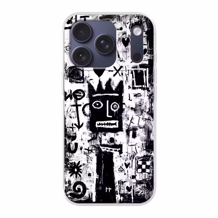 Vormen - Gezocht - Zwart - Abstract Telefoonhoesje iPhone 17 Pro klein -3d