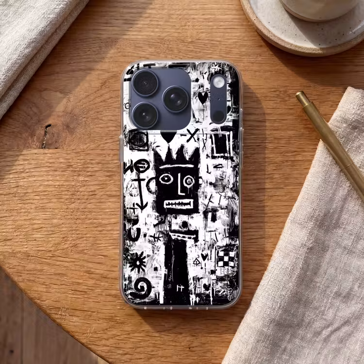 Vormen - Gezocht - Zwart - Abstract Telefoonhoesje iPhone 17 Pro klein -sfeer1