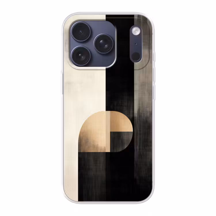 Vormen - Modern - Zwart Telefoonhoesje iPhone 17 Pro klein -3d