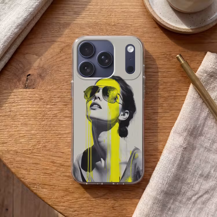 Vrouw - Bril - Verf Telefoonhoesje iPhone 17 Pro klein -sfeer1