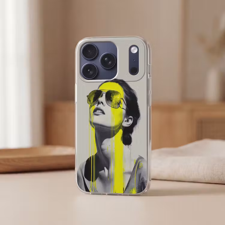 Vrouw - Bril - Verf Telefoonhoesje iPhone 17 Pro klein -sfeer2