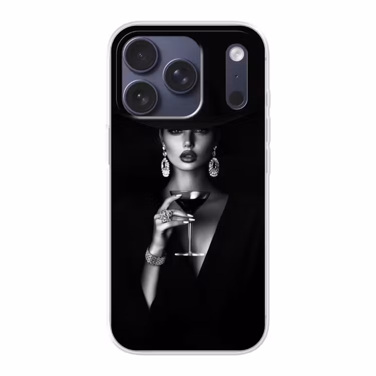 Vrouw - Cocktail - Chic Telefoonhoesje iPhone 17 Pro klein -3d
