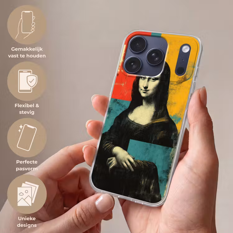 Vrouw - Kleurvlakken - Klassieke schilderkunst Telefoonhoesje iPhone 17 Pro klein -sfeer3_NL