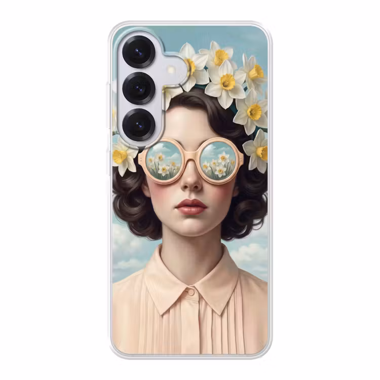 Vrouw - Narcissen - Geel Telefoonhoesje Samsung Galaxy S26 klein -3d