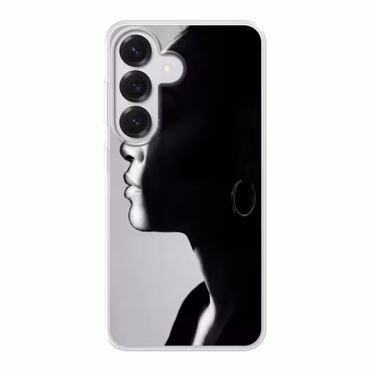 Vrouw - Profiel - Mensen - Zwart-wit Telefoonhoesje Samsung Galaxy S26 klein -3d