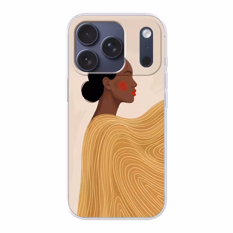 Vrouw - Profiel - Modern - Abstract - Kunst Telefoonhoesje iPhone 17 Pro klein -3d