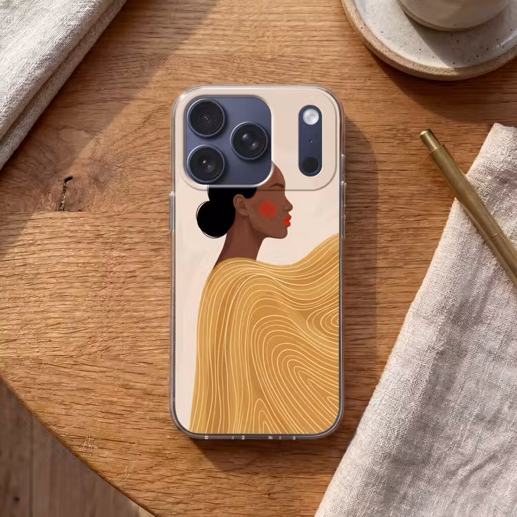 Vrouw - Profiel - Modern - Abstract - Kunst Telefoonhoesje iPhone 17 Pro klein -sfeer1