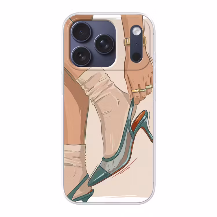 Vrouw - Schoen - Mode - Lifestyle - Groen Telefoonhoesje iPhone 17 Pro klein -3d