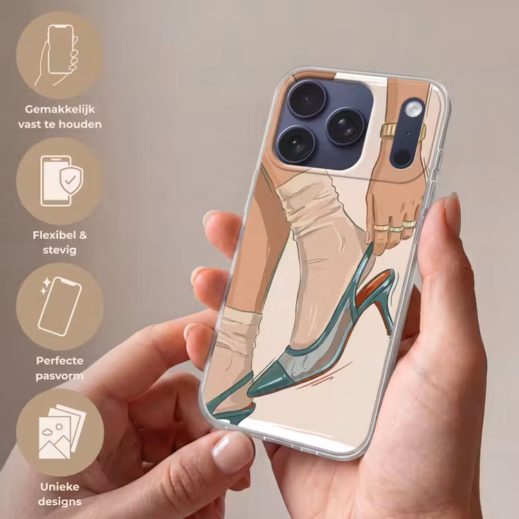 Vrouw - Schoen - Mode - Lifestyle - Groen Telefoonhoesje iPhone 17 Pro klein -sfeer3_NL
